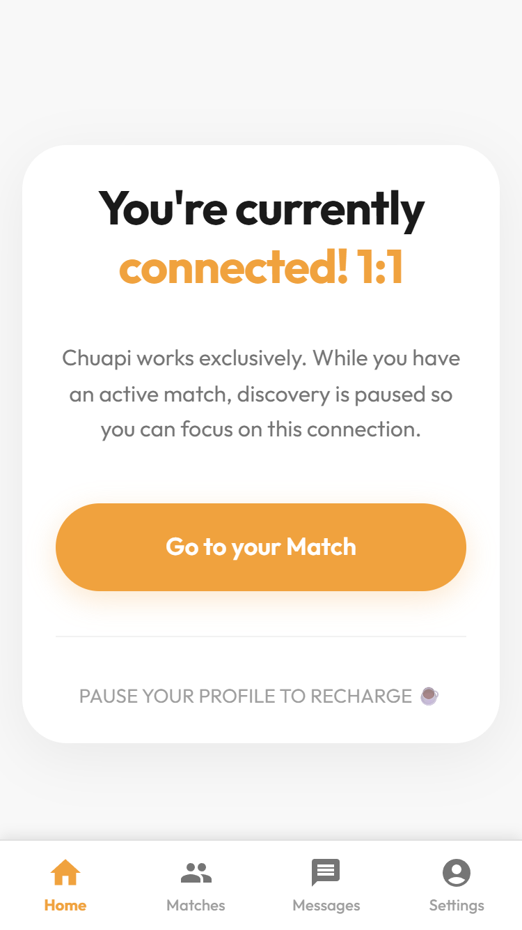 You're currently connected 1:1
